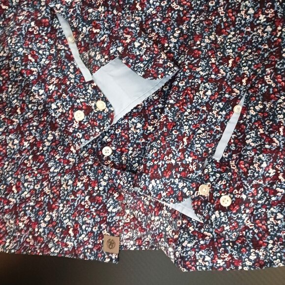 Banana Republic Men's Lux Poplin Cotton Button-up Shirt Untucked Slim Fit XL - Picture 6 of 12